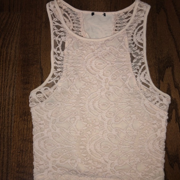 Baby Pink Laced Tank Top - Picture 1 of 3